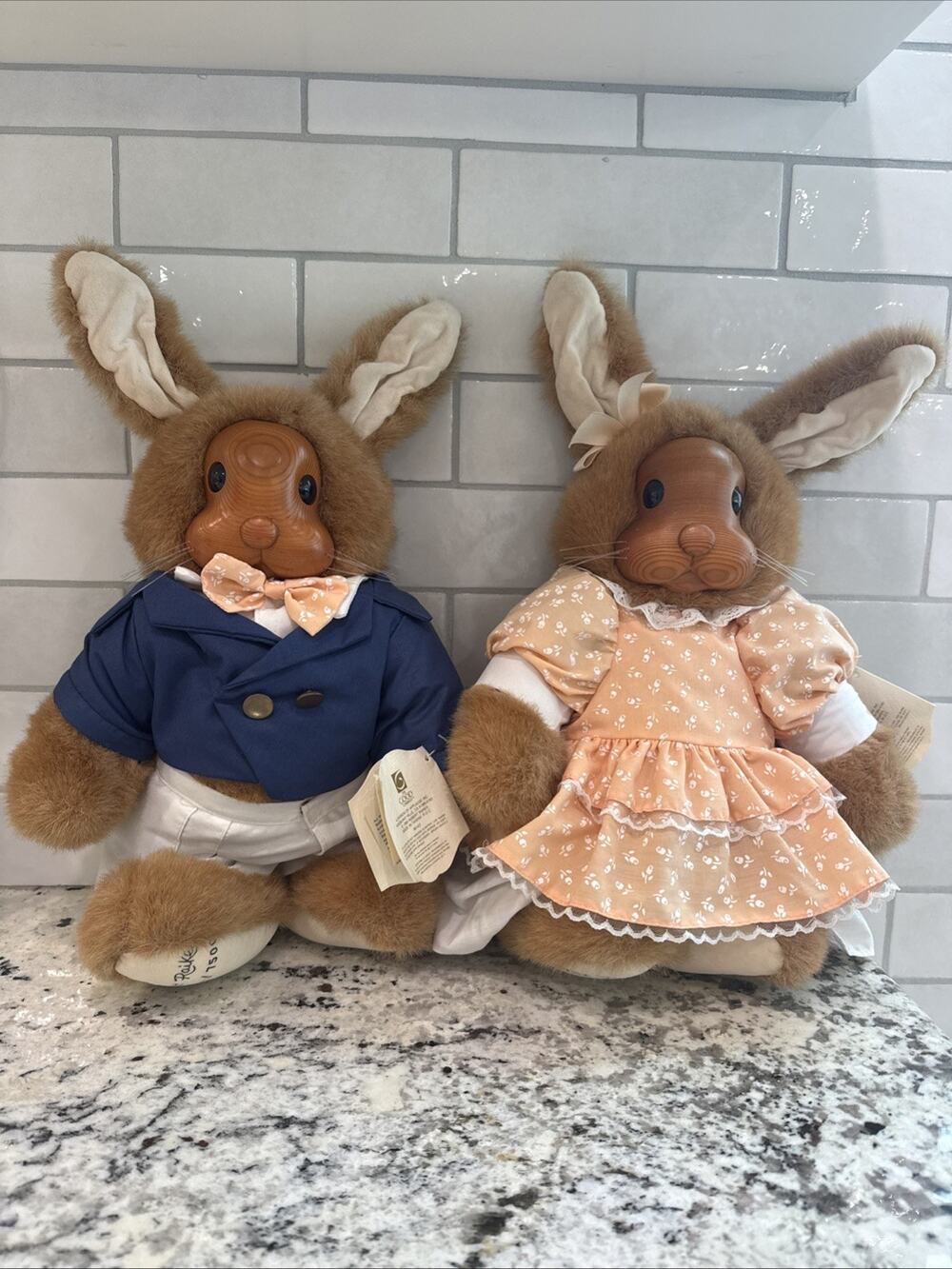 Raikes Originals Bunny Rabbits Aunt Marylou & Uncle Vincent 1990